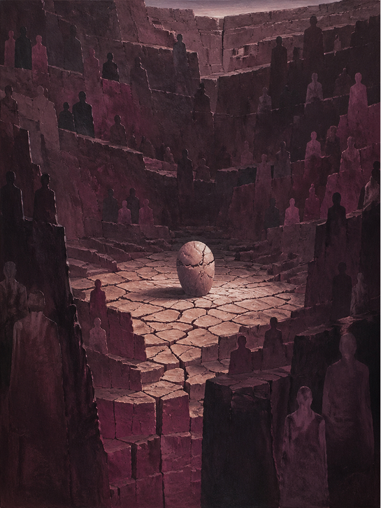 Generated painting titled Cracked Under Pressure